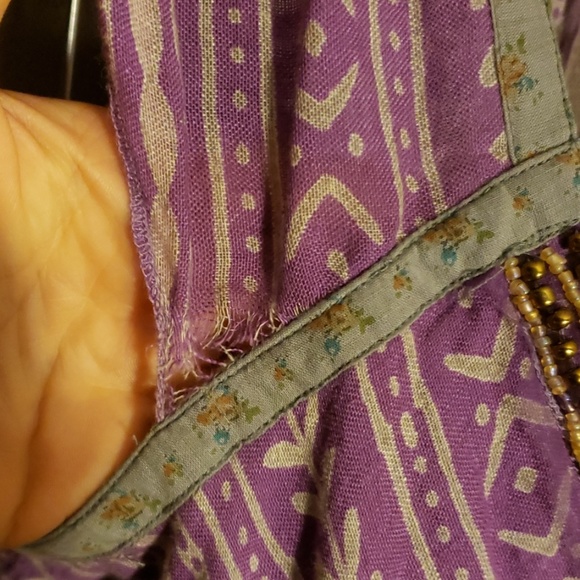 Free People Purple Tank Top With A Open Back - Picture 3 of 7